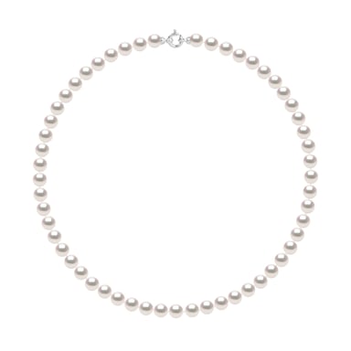 DIADEMA - Necklace - True Japanese Akoya Cultured Pearl - Quality AA+