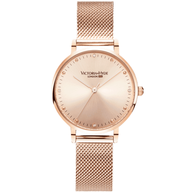 VICTORIA HYDE Horloge Metropolitan Crystal Mesh, rosegoud