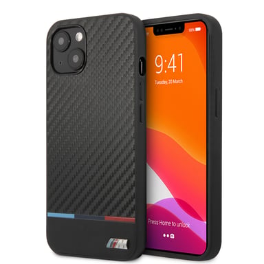 BMW iPhone 13 M Collection Carbon & PU Leather Phone Case