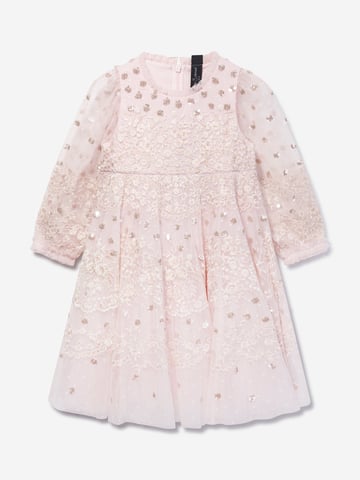 Needle & Thread Girls Beatrice Dress in Pink