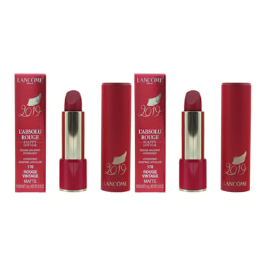 Lancome L'Absolu Rouge Lunar New Year Matte Lipstick 3.4g 178 Rouge Vintage x 2