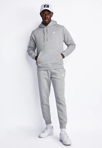 Nike Heren Club pullover hoodie trainingspak in grijs