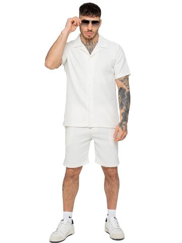 Enzo | heren overhemden en shorts met structuur