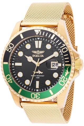 Invicta Pro Diver 47179 Heren Horloge - Quartz Uurwerk - Roestvrij Staal met zwarte Wijzerplaat - 43mm