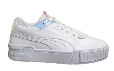 Puma Cali Sport Glow White Leather Low Lace Up Damestrainers 373083 01