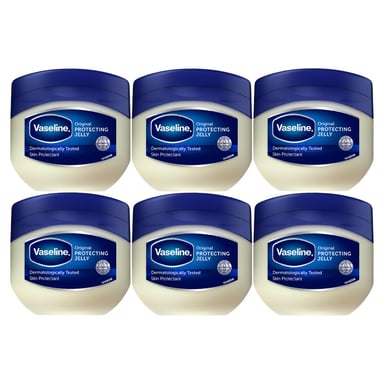 Vaseline Original Skin Protectant Petroleum Jelly for Al Skin Type, 6Pack of 100ml