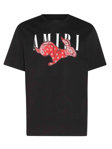 Amiri CNY Bandana Konijn print T-shirt in zwart
