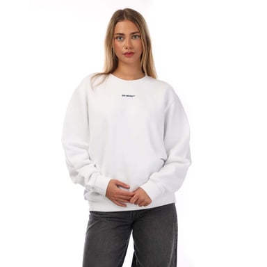 Dames Off White Tie Dye Arrow Regular Crewneck Sweatshirt in Wit