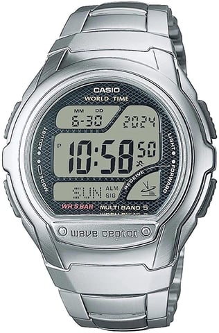 Casio Wave Ceptor Heren Zilveren Horloge WV-58RD-1AEF