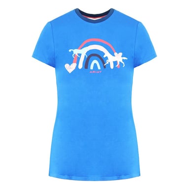 Ariat Regenboog Wensen Kinderen Blauw T-Shirt