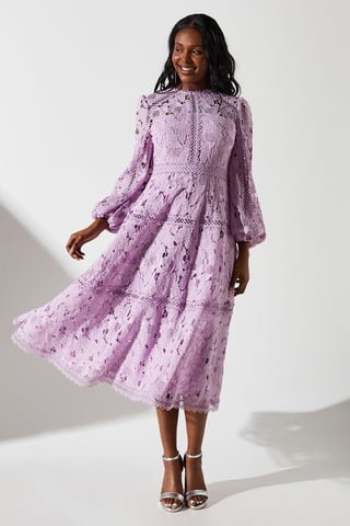 Lace Panelled Long Sleeve Dress