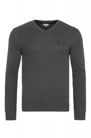 U.S. Polo Assn. V-Neck Pullover in anthracite