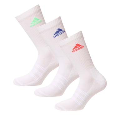 Men's adidas 3-Pack Cushioned Crew Socks in White