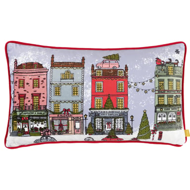 furn. Kerst Spirit Fluwelen Kussenhoes met Paspel