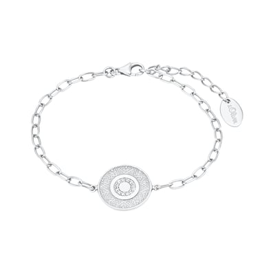 s.Oliver Armband voor dames, 925 Sterling Zilver, Zirkonia (synth.)|muntje