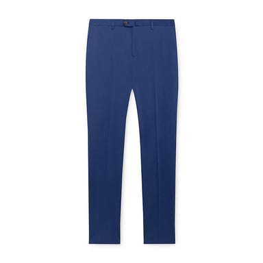 Men's Hackett Formal Stretch Cotton Trousers in Blue