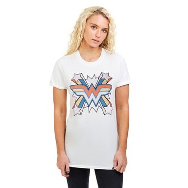 Women's D.C. Comics White Wonder Woman 'Burst' T-Shirt