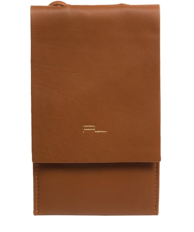 'Rina' Oak Nappa Leather Cross Body Phone Bag