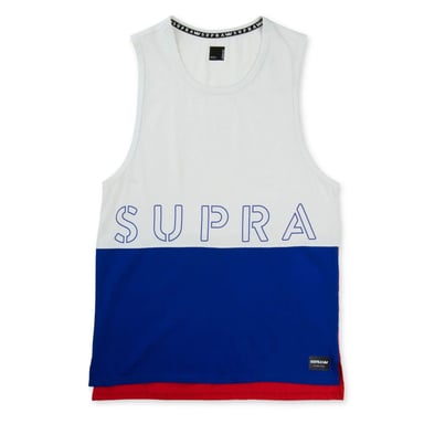 Supra Colour Block Ronde Hals Tank Top Heren Merk Vest 102176 117