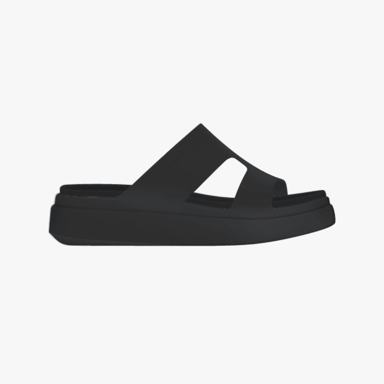 209409-001 GETAWAY PLATFORM H-STRAP Dames Slippers Zwart