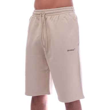 Heren Off White Figure of Speech Skate Sweat Shorts in Sand