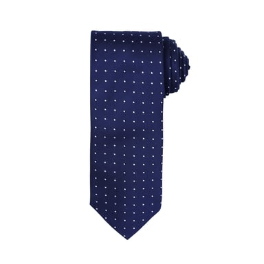 Premier Heren Micro Dot Pattern Formele Work Tie (Marine / Wit)