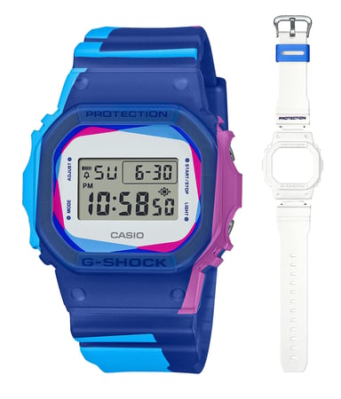 Casio G-shock Heren Blauwe Horloge DWE-5600PR-2ER
