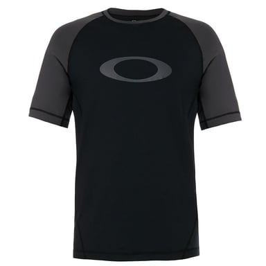 Oakley Korte Mouw Crew Neck Zwart Heren Rashguard Lycra T-Shirt 482399 02E