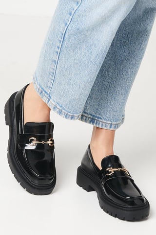 Faith: Nola Chunky Square Toe Penny Loafers