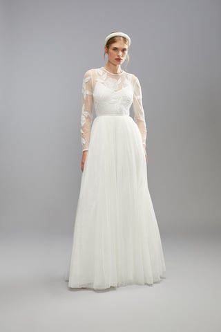 Premium Blossom Applique Full Skirted Wedding Dress
