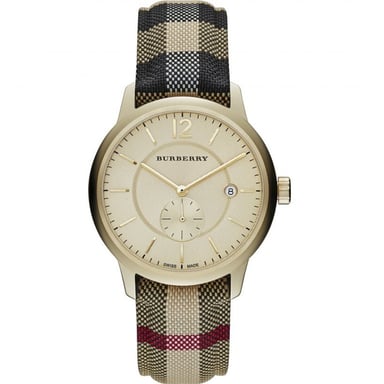 Burberry BU10001 De Classic Horseferry Gouden Kast Herenhorloge