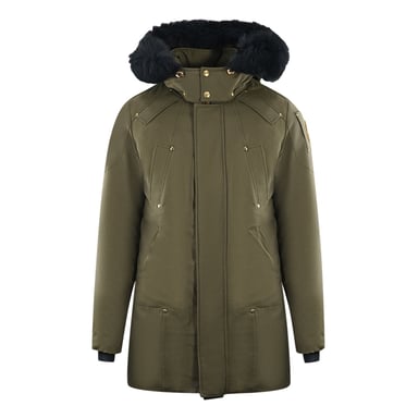 Moose Knuckles Stage Lake groene parka donsjack met zwarte rand