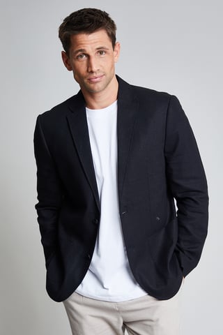 'Marmalade' Luxe Linen Blend Single-Breasted Blazer