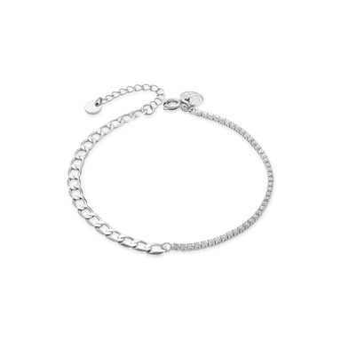 Luxenter Nirik Armband, gerhodineerd met glanzende zirkonia