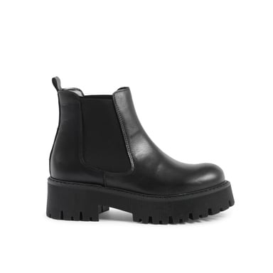 19V69 Italia Womens Short Boot Black 600-V Black Calf
