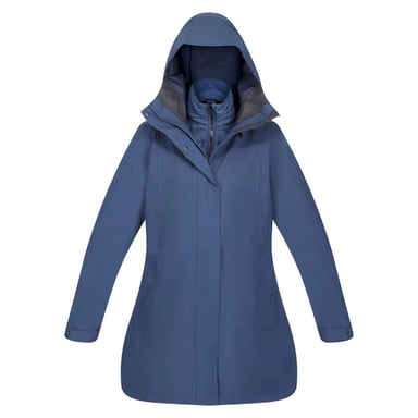 Regatta Dames/Dames Denbury III 2 in 1 Waterdichte jas (Donkere Denim)