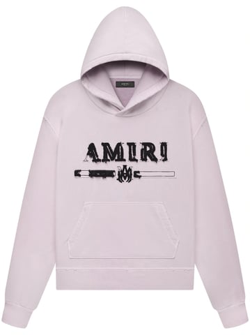 Katoenen hoodie met amiri-logopatch in roze