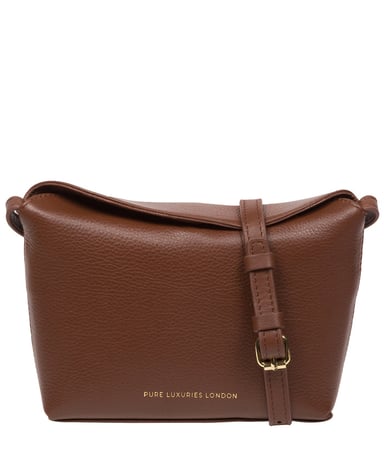 'Lolo' Dark Tan Nappa Leather Cross Body Bag