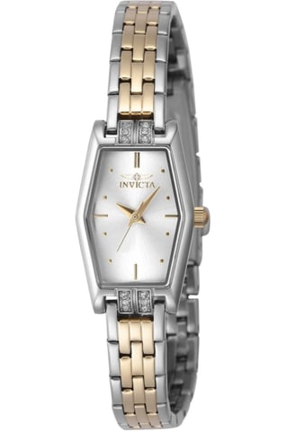 Invicta Angel 48132 Dames Horloge - Quartz Uurwerk - Roestvrij Staal met zilveren Wijzerplaat - 20mm