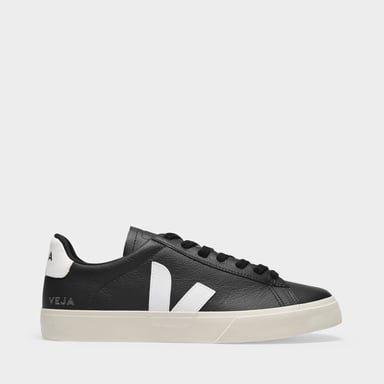 Campo sneakers in zwart en wit chroomvrij leer