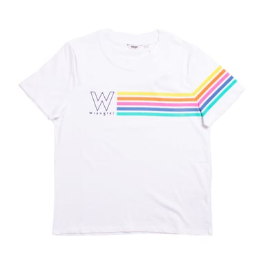 Wrangler Women's Real White High Rib Regular T-Shirt