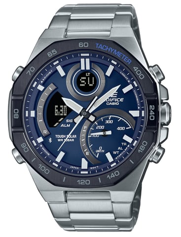 Casio Edifice Heren Zilveren Horloge ECB-950DB-2AEF