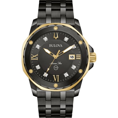 Bulova Marine Star Heren Zwarte Horloge 98D176