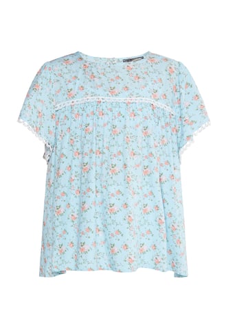 Dreimaster Blouse meisjes (kinderen) Lichtblauwe bloem