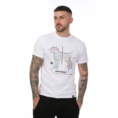 Heren-T-shirt One True Saxon Station in Wit