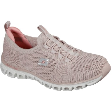 Skechers Glide Step Textiel Dames Roze Sneakers