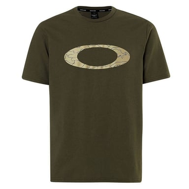 Oakley Korte Mouw Crew Neck Groen Heren Ellipse Line Camo T-Shirt 457359 86V