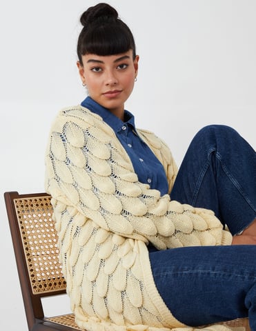 SCALLOP Breid Longline Cardigan