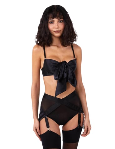 Playful Promises Yva Balcony Bra - Black