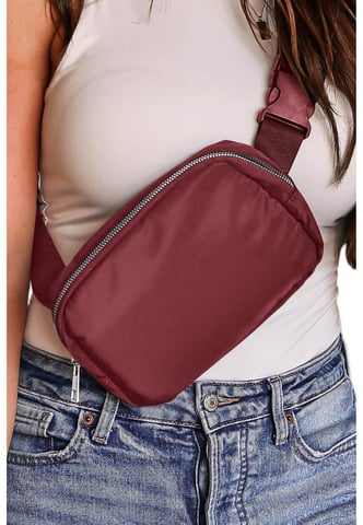 Azura Exchange Unisex Waterproof Zipped Crossbody Chest Bag in Red